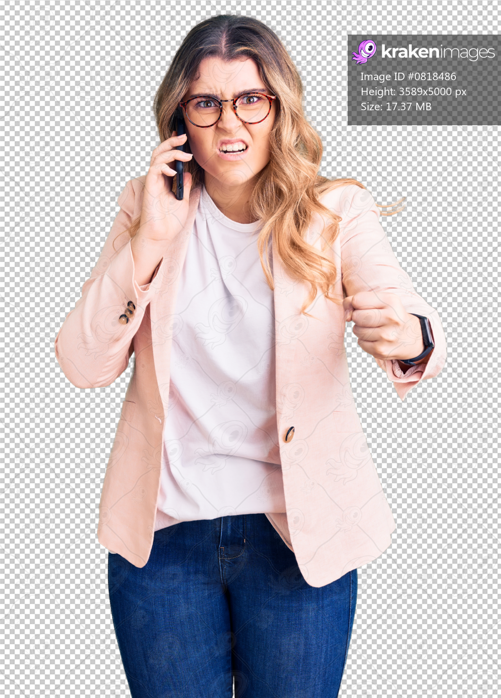 Young caucasian woman having conversation talking on the smartphone annoyed and frustrated shouting with anger, yelling crazy with anger and hand raised