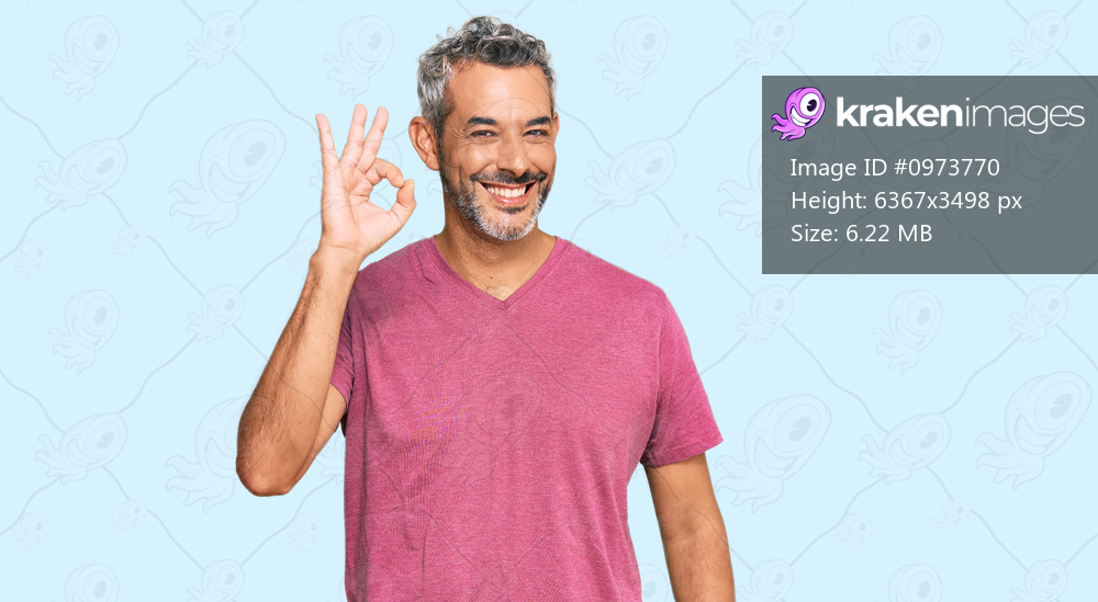 Middle age grey-haired man wearing casual clothes smiling positive doing ok sign with hand and fingers. successful expression. 