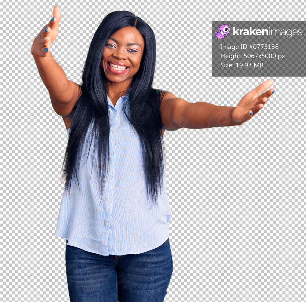 Young african american woman wearing casual clothes looking at the camera smiling with open arms for hug. cheerful expression embracing happiness.