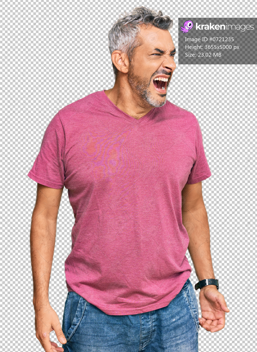Middle age grey-haired man wearing casual clothes angry and mad screaming frustrated and furious, shouting with anger. rage and aggressive concept.