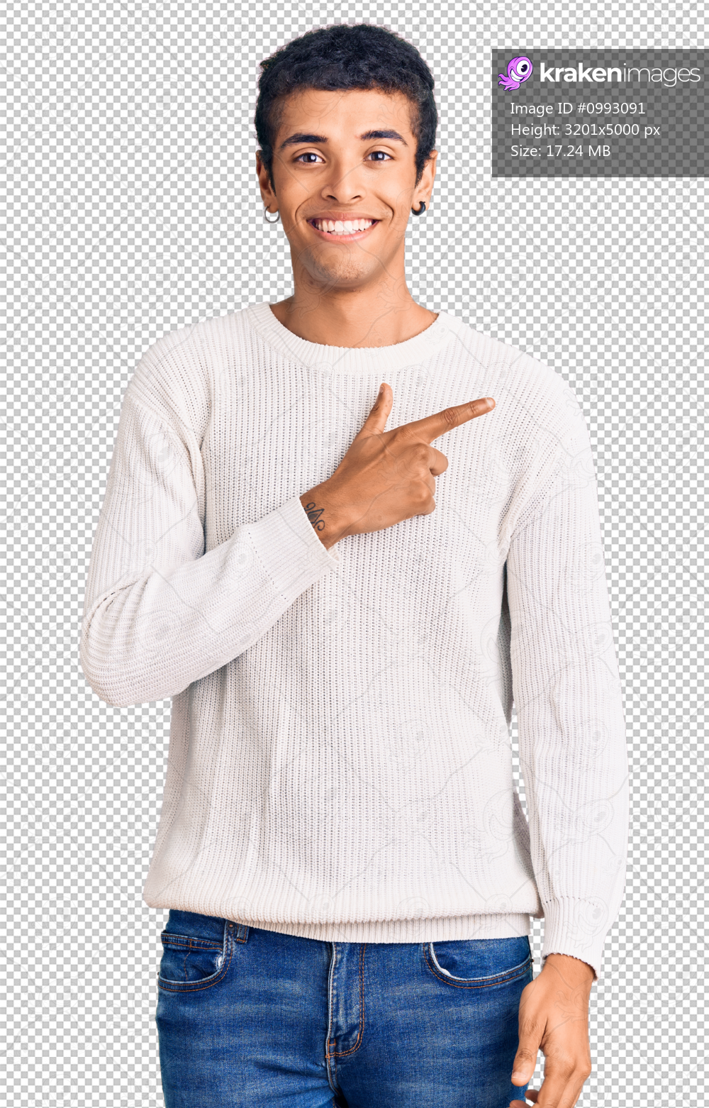 Young african amercian man wearing casual clothes cheerful with a smile on face pointing with hand and finger up to the side with happy and natural expression