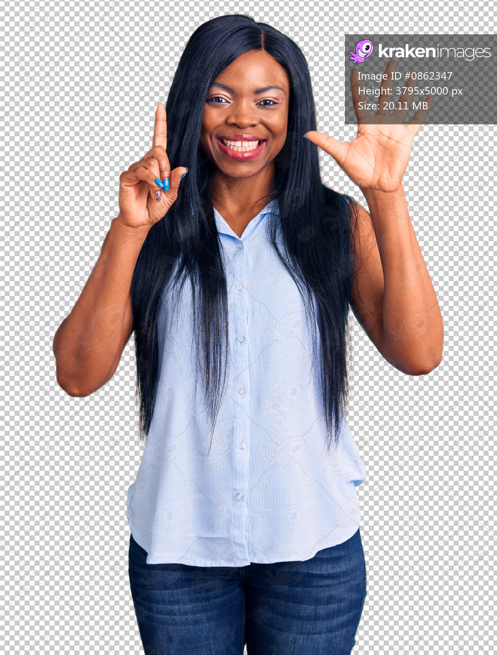 Young african american woman wearing casual clothes showing and pointing up with fingers number six while smiling confident and happy.