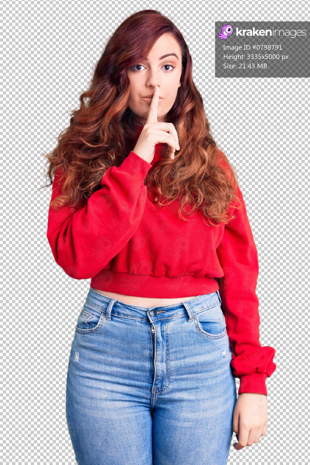Young beautiful woman wearing casual winter sweater asking to be quiet with finger on lips. silence and secret concept.
