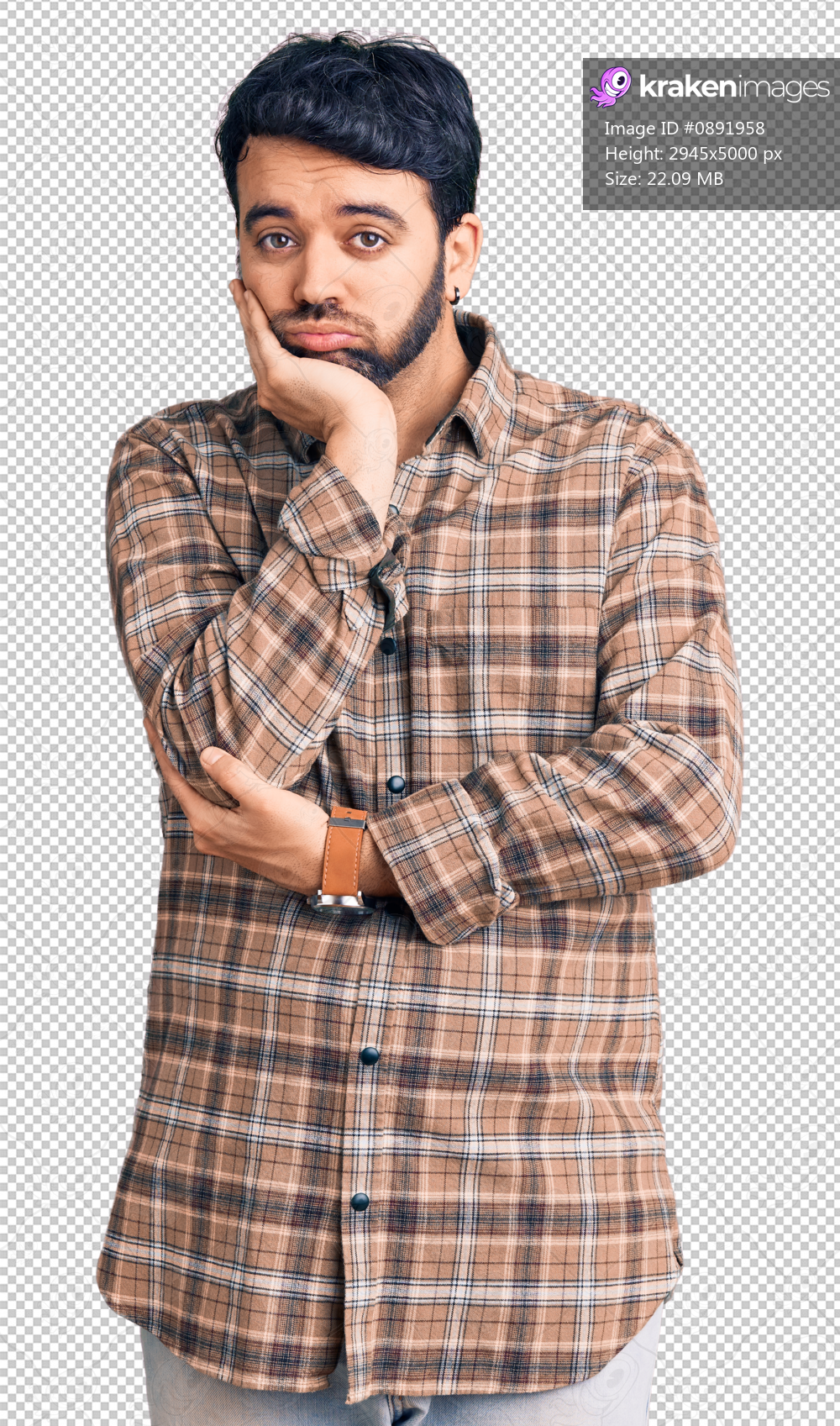 Young hispanic man wearing casual clothes thinking looking tired and bored with depression problems with crossed arms.